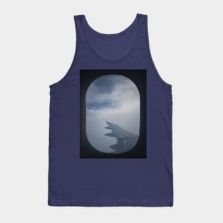 Plane flight through the dense clouds Tank Top